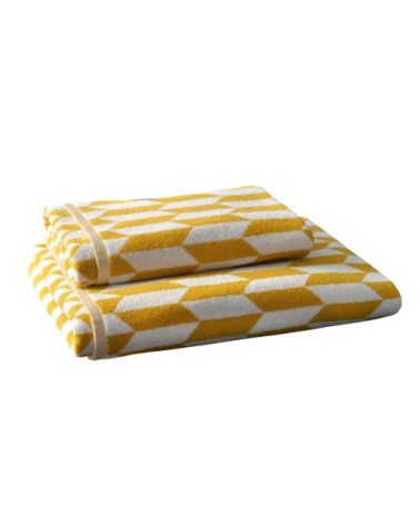 Drap de bain jaune 70x140 en coton