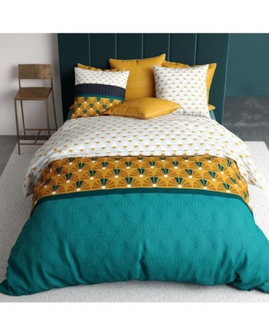 Parure de couette 100% coton 57 fils imprimée 240x220cm 2 taies