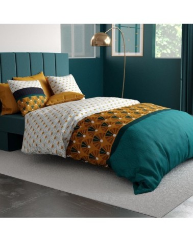 Parure de couette 100% coton 57 fils imprimée 240x220cm 2 taies