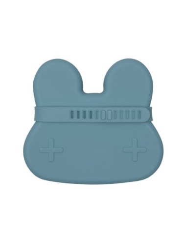 Boîte à goûter en silicone lapin  Bleu