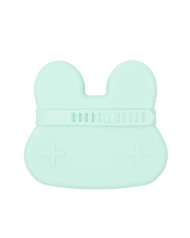 Boîte à goûter en silicone lapin  Menthe