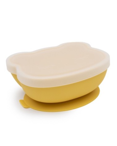 Bol à ventouse en silicone  Jaune