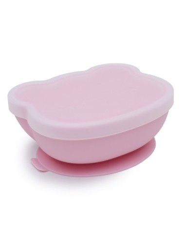 Bol à ventouse en silicone  Rose
