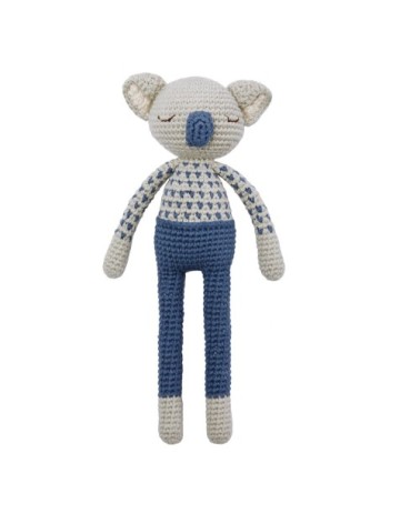 Doudou en crochet koala  Bleu