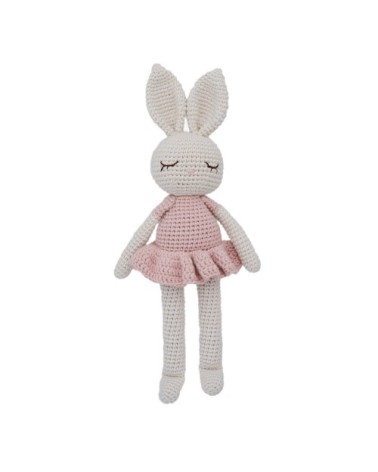 Doudou en crochet lapin  Rose