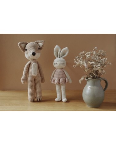 Doudou en crochet lapin  Rose