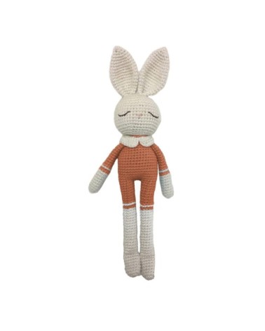 Doudou en crochet lapin  Brique