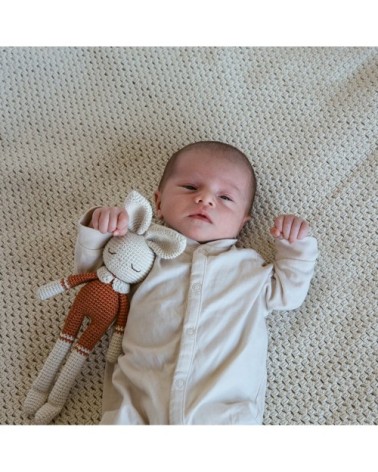 Doudou en crochet lapin  Brique