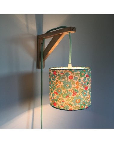 Lampe équerre Liberty Betsy Menthe cordon vert menthe