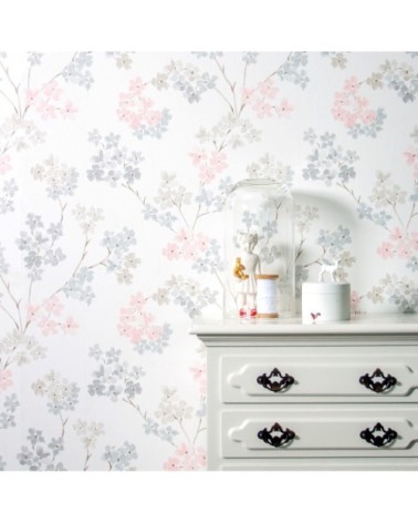 Papier peint intissé bailey rose 1005x52cm