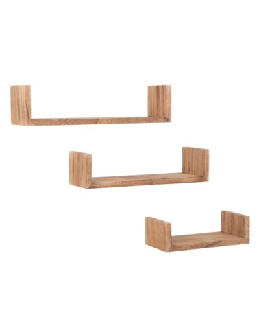 Etagères en bois de paulownia (x3)