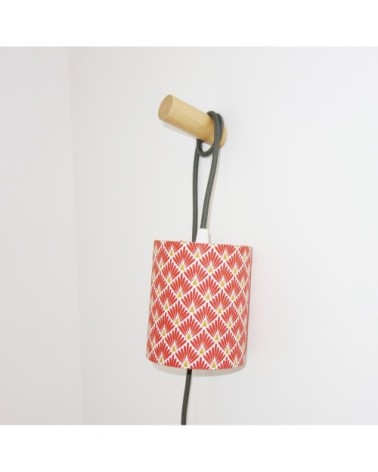 Lampe baladeuse écaille terracotta cordon gris ardoise