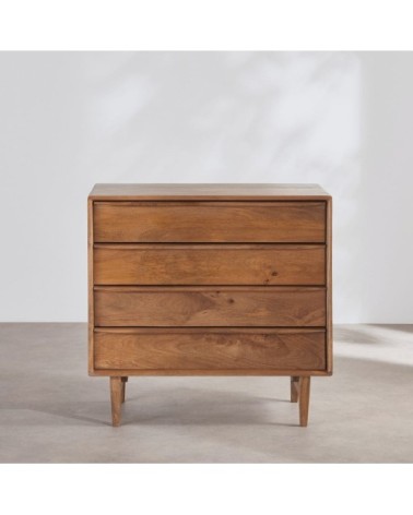 Commode 4 tiroirs en bois de manguier L86