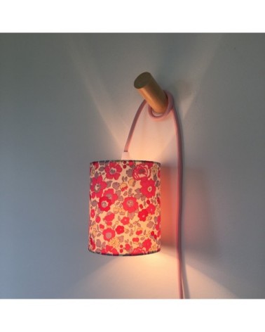 Lampe baladeuse Liberty Betsy Bougainvilliers cordon rose clair