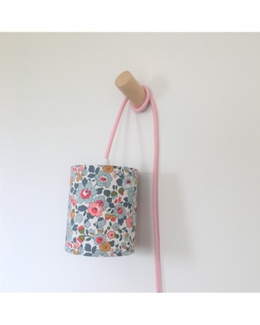 Lampe baladeuse Liberty Betsy Porcelaine cordon rose clair