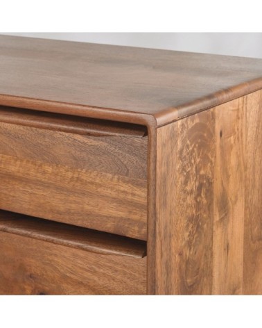 Commode 4 tiroirs en bois de manguier L86