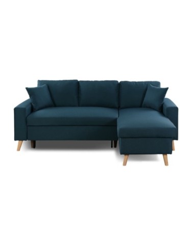 Canapé d'angle réversible et convertible - bleu
