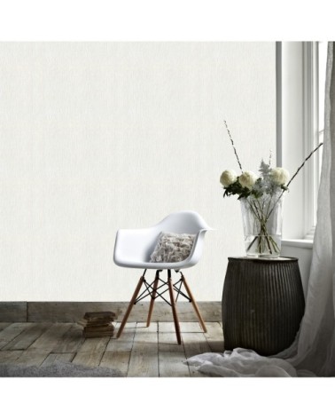 Papier peint intissé à peindre crépi écrasé blanc 1005x52cm