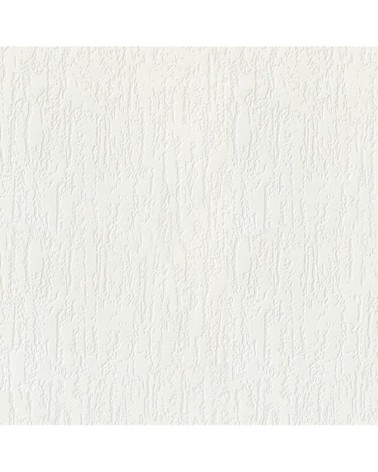 Papier peint intissé à peindre crépi écrasé blanc 1005x52cm