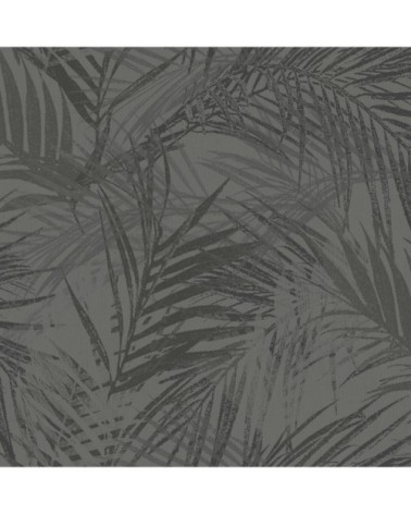 Papier peint intissé feuilles d'été gris 1005x52cm