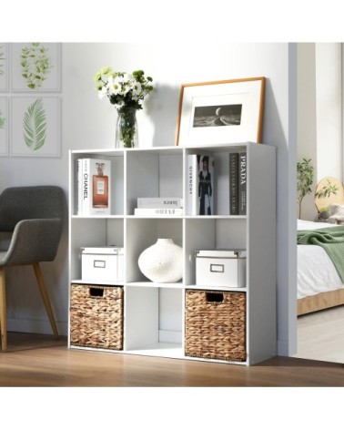 Etagère de rangement 9 cases - blanc