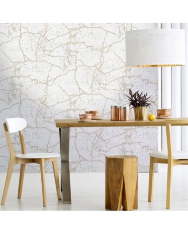 Papier peint intissé Kintsugi vinyle or 1005x52cm