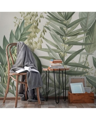Papier peint panoramique Palmille vert écru 280x200cm