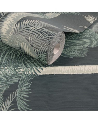 Papier peint intissé palmiers exotiques vert 1005x52cm