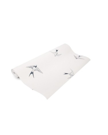 Papier peint intissé hirondelles bleu 1005x52cm