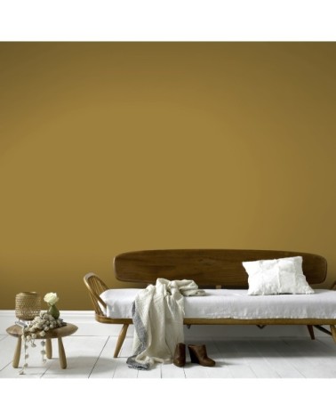 Papier peint intissé velvet uni ocre 1005x52cm