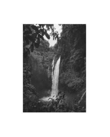 Papier peint panoramique intissé chute d'eau Elin gris 200x280cm