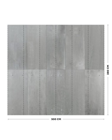 Papier peint panoramique intissé dalles gris 280x300cm