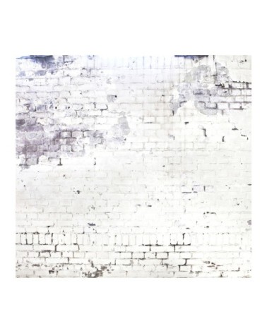 Papier peint panoramique intissé mur briques loft blanc 300x300cm