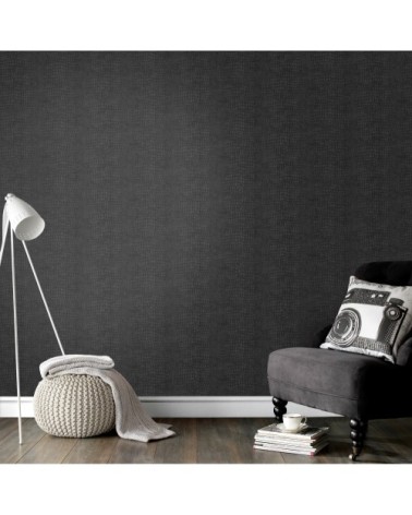 Papier peint intissé crocodile vinyle expansé noir 1005x52cm