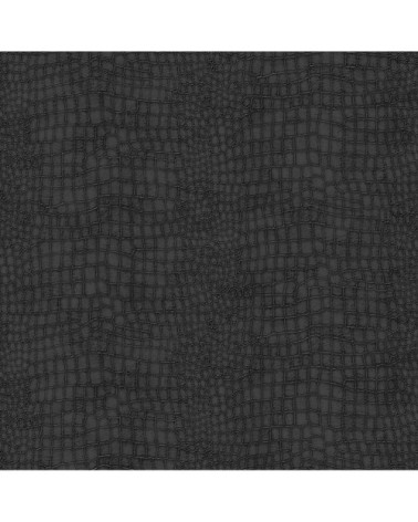 Papier peint intissé crocodile vinyle expansé noir 1005x52cm