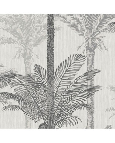 Papier peint intissé palmiers exotiques gris 1005x52cm
