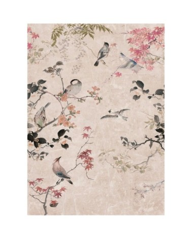 Papier peint panoramique jardin Japonais multicolore 280x200cm