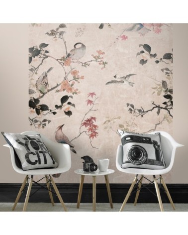 Papier peint panoramique jardin Japonais multicolore 280x200cm