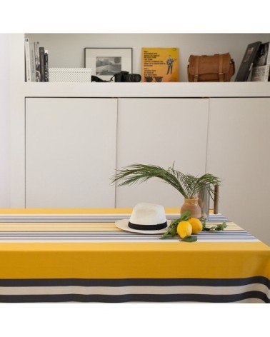 Nappe coton Jaune 180x300 cm