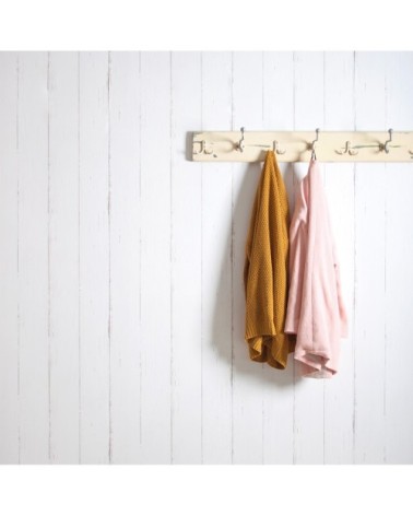 Papier peint intissé bois naturel blanc 1005x52cm