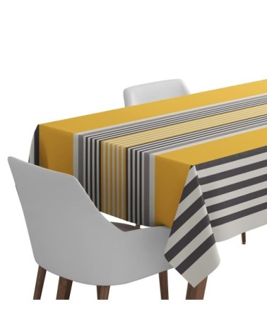 Nappe coton Jaune 180x300 cm