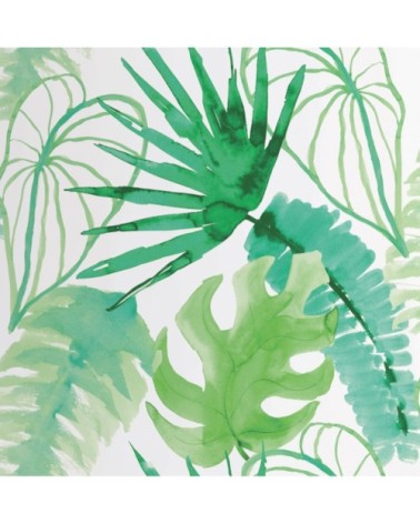 Papier peint intissé jungle fever grainé blanc vert 1005x52cm