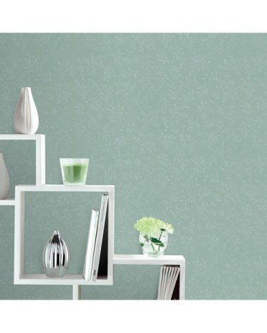 Papier peint intissé tourbillon de feuilles vert 1005x52cm