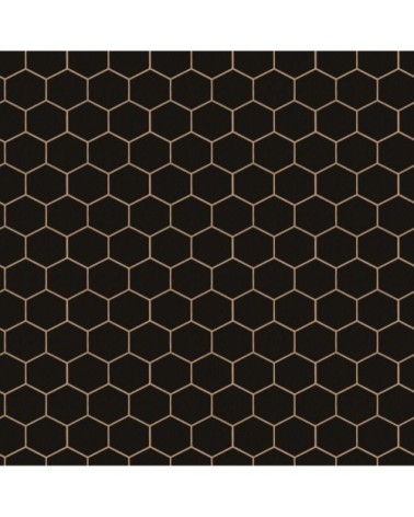 Papier peint intissé hexagone geo grainé noir 1005x52cm