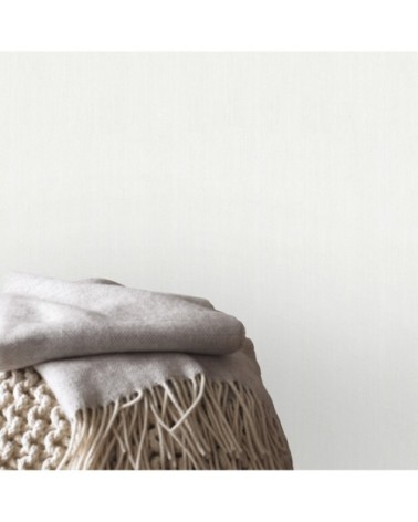 Papier peint intissé douceur lin blanc 1005x52cm