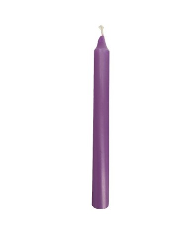 Bougie teintée dans la masse violet H21cm