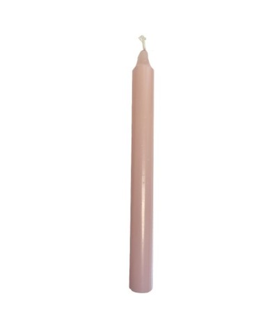 Bougie teintée dans la masse rose pastel H21cm