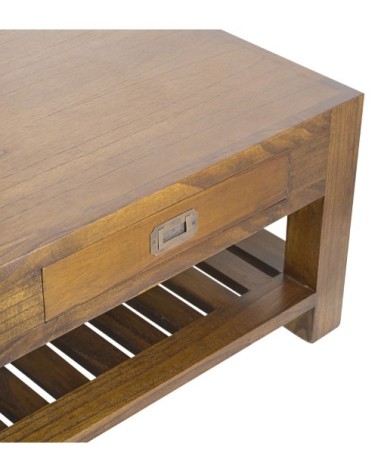Table basse en bois marron L120
