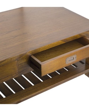 Table basse en bois marron L120