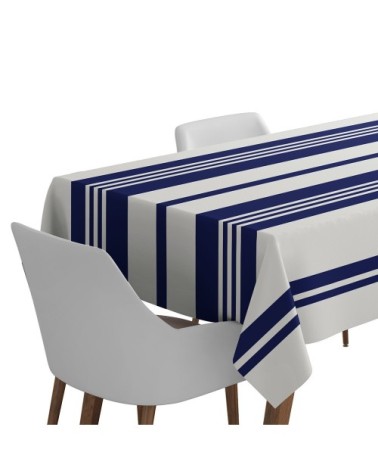 Nappe coton Bleu 180x350 cm